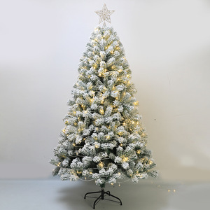 2026 Sang Trọng Tuyết Đổ Xô Đầy Đủ Prelighted Pre Thắp Sáng Lớn Nhân Tạo Pre Thắp Sáng Cây Giáng Sinh Với Đèn LED Cho Xmas Trang Trí - Product Image 3