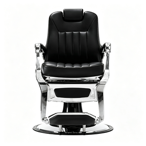 Vintage Hydraulic Barber <b>Chair</b> Heavy Duty <b>Reclining</b> Barber Salon <b>Chair</b> Black PU <b>Leather</b> Hair Cutting Styling <b>Chair</b> - Product Image 4
