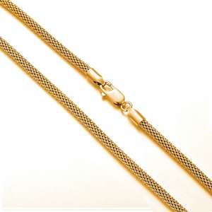 इतालवी शैली के गहने 925 स्टर्लिंग चांदी का सोना चढ़ाया 2.8 मिमी मेल लिंक चेन ब्रेसलेट - Product Image 4