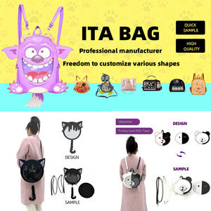 Insérer dessin animé privé personnalisé clair étudiant fille PVC broche affichage fenêtre Ita sac à dos - Product Image 2
