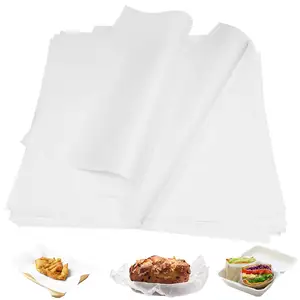 Feuilles de papier sulfurisé blanc sulfurisé personnalisé papier parchemin jetable papier d'emballage alimentaire pour huile de silicone pour l'emballage de cuisson