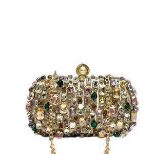 Fashion Colorful Rhinestone Evening Bag, Shiny Luxury <b>Clutch</b> for <b>Wedding</b> Party Dress - Product Image 5