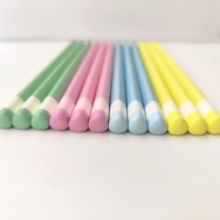 Crayons en bois triangulaires Macaron nacrés, mine HB 2,2 mm, 7,2 mm, 7 pouces, finition anneau, en vrac, boîte de 12 pièces, logo personnalisé accepté, EN71