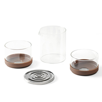 Icafilas High Crystal Glass Eco-Friendly American Style Cold Brew Coffee Maker Portable Ice Dripper 2-Second 1-Drop Small Slow