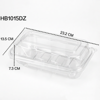 Boîte de rangement alimentaire transparente en PET sur mesure pour gâteaux, pains et pâtisseries, avec charnière, pour supermarchés et épiceries – Personnalisation disponible