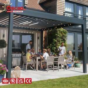 <span class=keywords><strong>Abri</strong></span> extérieur en verre ventilé, 100 % étanche, conçu sur mesure, avec <span class=keywords><strong>toit</strong></span> à lames motorisées pour <span class=keywords><strong>jardin</strong></span>, patio, cour arrière, pergola - Product Image 1