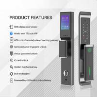 Cerradura Inteligente Digital V900 con Cámara, App TTlock, Escáner de Ojo, Huella Dactilar, Llave, Aleación de Aluminio, WiFi para Contraseña
