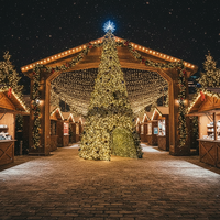 Arche géante lumineuse LED de Noël personnalisée de qualité supérieure pour l'extérieur, 6m, 8m, 10m, pour centres commerciaux, parcs et places