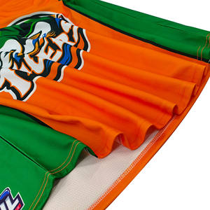 <span class=keywords><strong>Maillot</strong></span> de <span class=keywords><strong>hockey</strong></span> sur glace personnalisé orange, haute qualité, 100% polyester, impression par sublimation, antibactérien, séchage rapide, directement de l'usine - Product Image 6