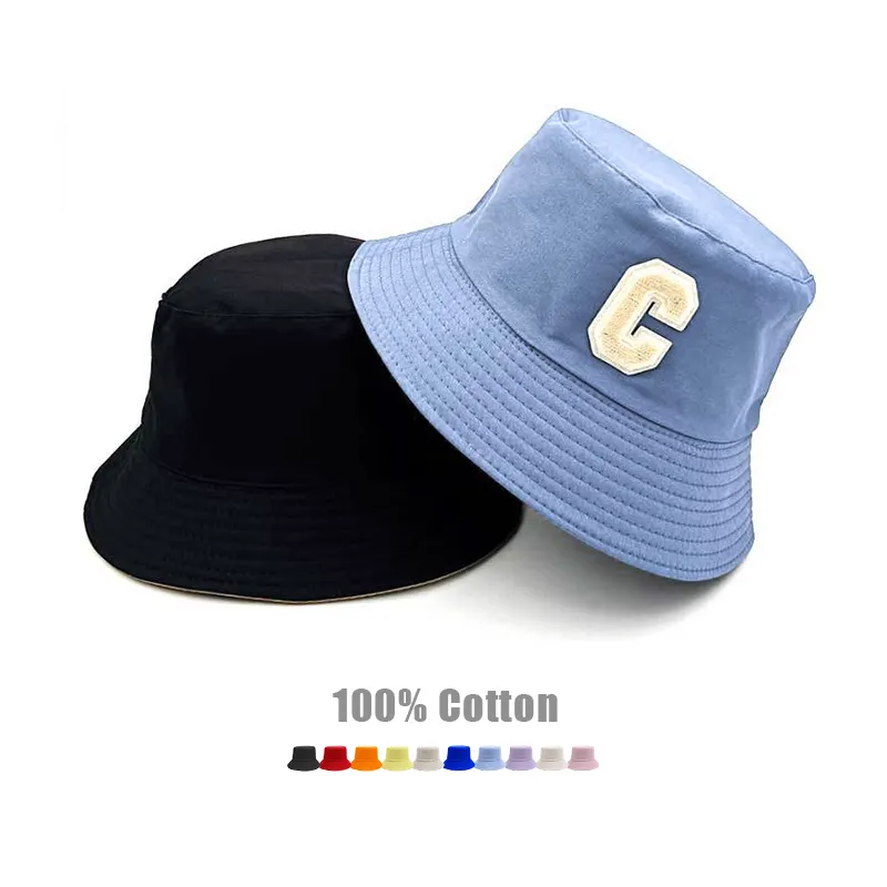 Bob 100% coton, vente en gros, chapeau de pêche, vierge, avec Logo personnalisé, vente en gros, 50 pièces