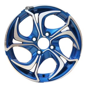 Vente Flash Jantes Forgées Personnalisées 14 15 16 Pouces avec PCD 100-114.3, Roues Tuning Bleues Finition Usinée - Product Image 2
