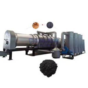 เตาเผาถ่านแบบหมุนขนาดใหญ่สำหรับเปลือกปาล์ม เศษไม้ และขี้เลื่อย - Product Image 1
