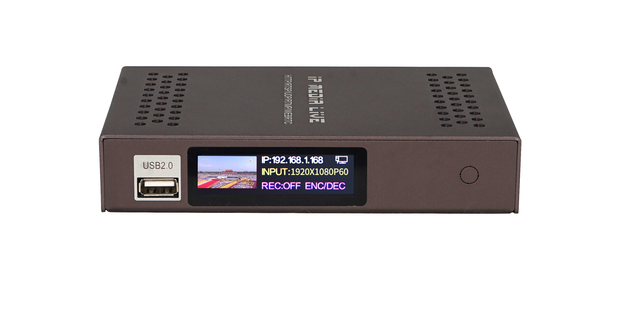 HDMI Video Encoder with LCD Screen Display H.265 H.264 4 Stream with Loop Out Support RTMP RTSP NDI SRT