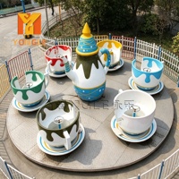 Manège à tasses rotatives pour thé et café monté sur remorque, manèges de fête foraine et de parc d'attractions à vendre