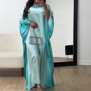 Sharut批发定制迪拜Abaya Kaftan土耳其穆斯林妇女谦虚Abaya妇女穆斯林服装Bisht和服领带染料Ombre Abaya - Product Image 1