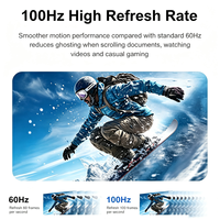 Moniteur d'ordinateur 22 pouces 1080p FHD, fréquence de rafraîchissement 100 Hz, haute qualité pour PC