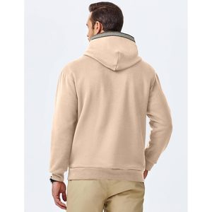 FOXA <b>Mens</b> Hoodie Pullover Cotton <b>Fleece</b> Hooded Sweatshirt Long Sleeve Casual Wear - Product Image 4