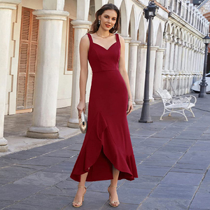 Vestido de Noche con Volantes Estilo Europeo para Mujer, Nuevo Estilo 2026, con Cuello en V y Blusa de Manga Larga - Product Image 2