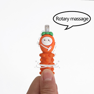 O & Q cam phim hoạt hình thiết kế silica gel massage Bút Bi 0.7mm viết Chiều rộng hàng ngày sử dụng màu xanh đen sinh viên nhựa bút - Product Image 2