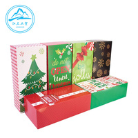 Boîte cadeau de Noël personnalisée carrée/rectangulaire en carton recyclé, emballage de luxe pour bijoux, chocolats, bonbons, papier couché