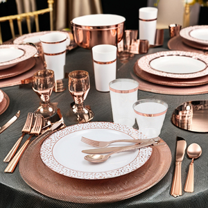 Assiettes à dîner en céramique à bord argenté blanc avec design pour enfants vaisselle en os de chine ensemble de vaisselle de service mariage noël - Product Image 1