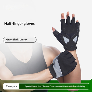 Gants de sport personnalisés avec logo pour la musculation, le badminton, le <span class=keywords><strong>tennis</strong></span> - Gants d'entraînement demi-doigts antidérapants, respirants et compressifs - Product Image 5