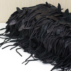 Neue Leder Damen Weiche Casual Schwarze Gestreifte Fransen Persönlichkeit Hobo Tasche Schultertasche Schafsleder Tasche für Frauen - Product Image 4