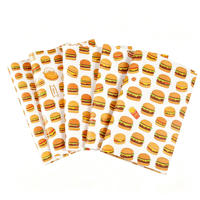 Papier sulfurisé alimentaire de qualité supérieure, enduit de PE, résistant à la graisse, pour emballage de sandwichs, burgers, biscuits, pain, cadeaux, avec logo personnalisé, fabriqué en Chine.