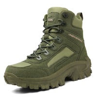 Bottes tactiques du désert Yakeda, bottes de combat à fermeture éclair haute tige, antidérapantes, chaussures de randonnée tactiques d'extérieur, bottes tactiques en PU