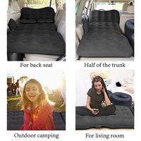 Siège arrière portatif de matelas d'air de SUV d'explosion avec la valve d'air d'oreiller Floqué Airbed gonflable respirant pour le coffre de voiture et le camping