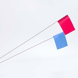 Bandera de trail naranja, 4x5x30, estaca de alambre - Product Image 5