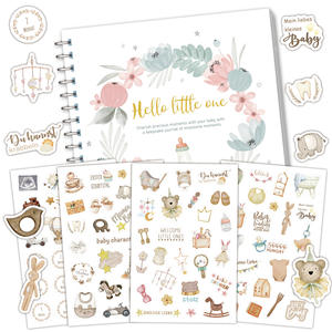 Nuevo para <span class=keywords><strong>Amazon</strong></span>: Cuaderno de Crecimiento del Bebé, Juego de Pegatinas Decorativas DIY, Libro de Registro de Hitos de <span class=keywords><strong>Vinilo</strong></span> para el Desarrollo del Bebé - Product Image 2