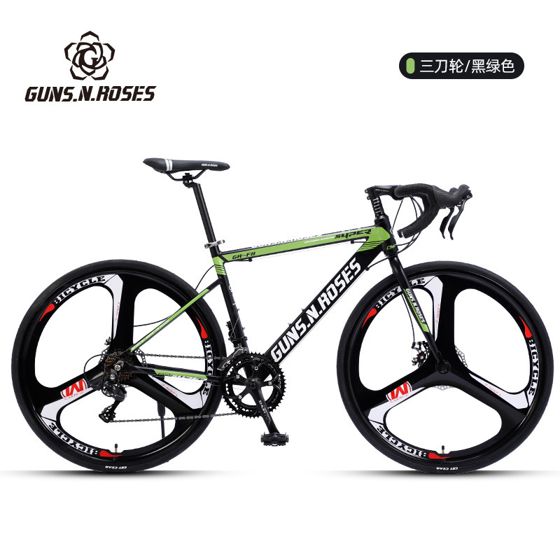 Three knife integrated wheel black green aluminum alloy frame