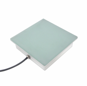 Éclairage <span class=keywords><strong>LED</strong></span> de <span class=keywords><strong>sol</strong></span> en carreaux de verre RGB/3000K étanche IP67 12V/24V pour extérieur - Product Image 1