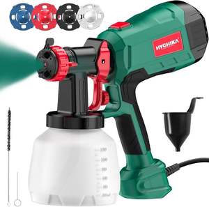 Pistola <span class=keywords><strong>de</strong></span> Pintura Eléctrica sin Aire <span class=keywords><strong>de</strong></span> 600W y 1200ml, HVLP Industrial, 3 Patrones <span class=keywords><strong>de</strong></span> Pulverización, 4 <span class=keywords><strong>Boquillas</strong></span>, 2 Herramientas <span class=keywords><strong>de</strong></span> Limpieza, <span class=keywords><strong>para</strong></span> Bricolaje - Product Image 1