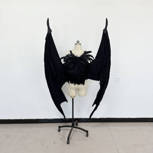 Fabbrica personalizzata nero elettrico telescopico nero a forma di pipistrello meccanico ali d'angelo della sfilata di moda oggetti di scena ali enormi - Product Image 6