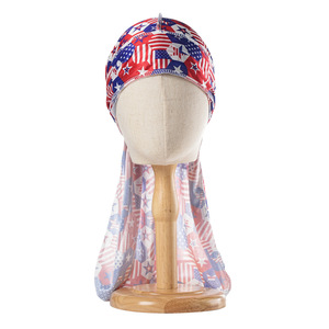 Vente en gros de <span class=keywords><strong>Durag</strong></span> soyeux imprimé à <span class=keywords><strong>motif</strong></span> amibe avec soin des cheveux à longue queue Chapeaux de sport pour hommes et femmes - Product Image 5