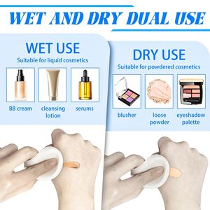 Éponge de maquillage ronde écologique en mousse lavable pour les yeux et le visage, applicateur de poudre, mélangeur de fond de teint - Product Image 6