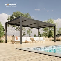Feste Dachpergola mit integrierter Entwässerung, App-gesteuerten LED-Leuchten und individuell anpassbarem Terrassenüberdachungsdesign