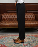 Pantalon de Costume Noir de Luxe pour Homme, Taille Haute, Coupe Slim, Ajusteurs Latéraux, Style Old Money, Idéal Bureau et Mariage