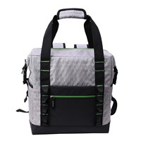 Bolsa de almuerzo aislada de poliéster 600D personalizada al por mayor bolsa térmica de gran capacidad con patrón de cubo impermeable