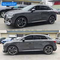 Kit Carrosserie YCK en Fibre de Carbone de Haute Qualité pour Audi Q3 2019-2024 : Lame Avant, Jupes Latérales, Lame Arrière, Aileron Arrière, Aileron Supérieur