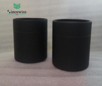 Tube en carton noir de qualité supérieure, écologique, de qualité alimentaire, pour thé, café, gâteau, cosmétique, conteneur personnalisé OEM, vente en gros