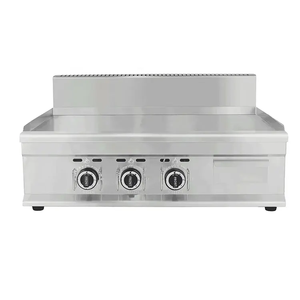 Attrezzatura da cucina ampia piastra superiore piatta in acciaio inossidabile griglia a Gas con bruciatore a griglia in vendita - Product Image 2