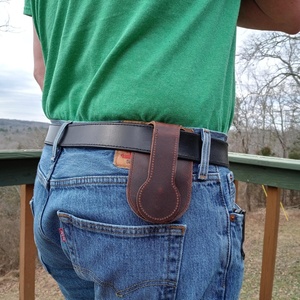 Porte-monnaie en cuir véritable Boshiho, pochette à monnaie Crazy Horse, portefeuille, paddle d'autodéfense - Product Image 6