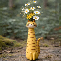 Vase original en forme de chat fait main, personnalisé, best-seller, idéal pour les mariages, les anniversaires, les décorations, les cadeaux pour femmes, les cadeaux de bienvenue, livraison directe HQ.