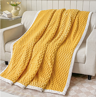 Couverture polaire d'hiver personnalisée et confortable pour la maison, motif jacquard écaille de tortue, couverture décorative en fausse fourrure pour canapé et lit 200*230