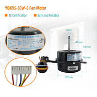 Motor de Ventilador Metálico YDK95-50W-6, AC220-240V, 50HZ, 0.26A, 50W, 850 RPM, CCW, Motor de Aire Acondicionado Interior para Uso Doméstico