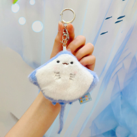 Porte-clés en peluche personnalisé en gros, nouveau modèle de créature marine mignonne, méduse, très populaire, anti-stress, accessoire de sac à dos