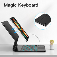 Baru Nirkabel BT Smart Trackpad Keyboard Magnetic Magic Keyboard untuk Ipad Pro 12.9 Inci 2021/2022